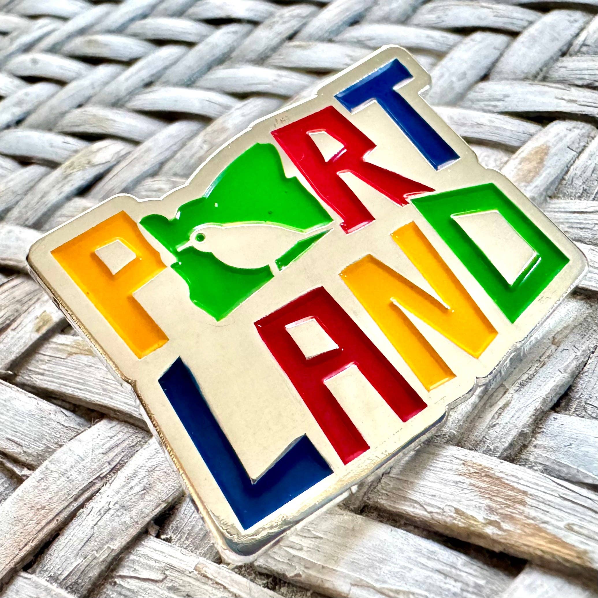 Little Bay Root - Wholesale Lapel Pin/Button - Portland Oregon Colorful Bird | Enamel Lapel Pin1