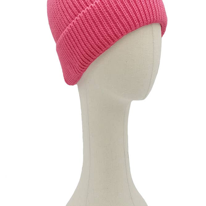 Hana - Wholesale Beanie - Women's - Solid Color Ribbed Knit Cuff Beanie8