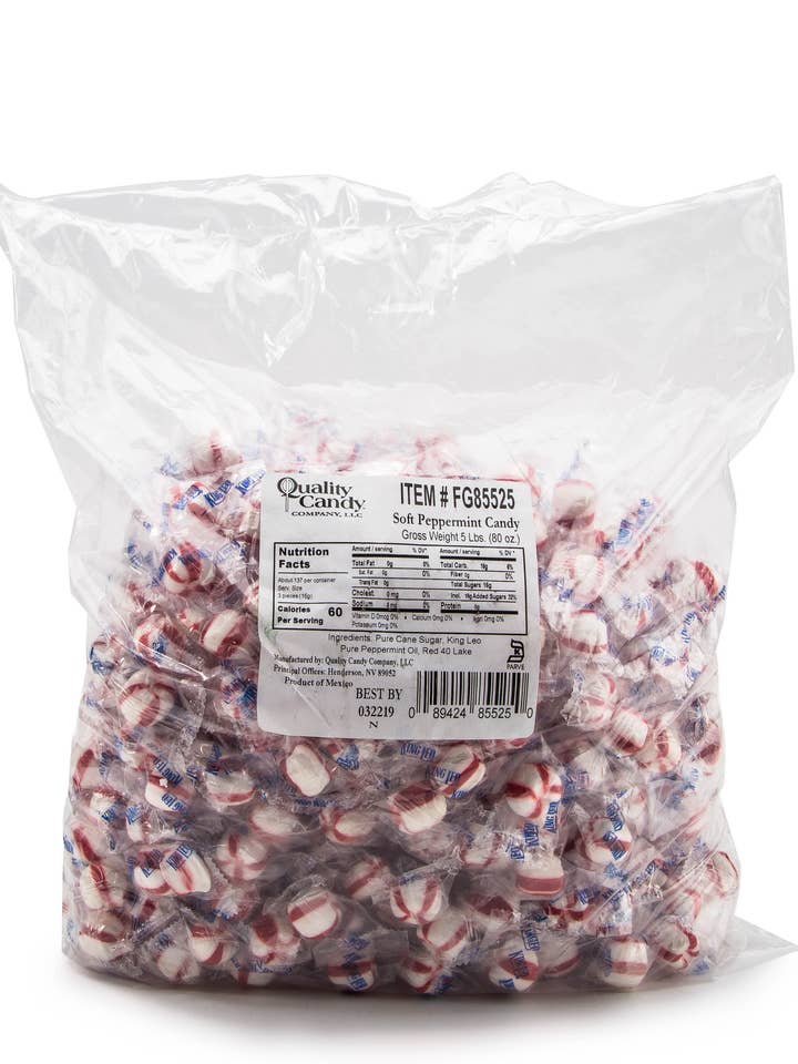 Peppermint Puffs 5lb a Granel por atacado de Quality Candy Company