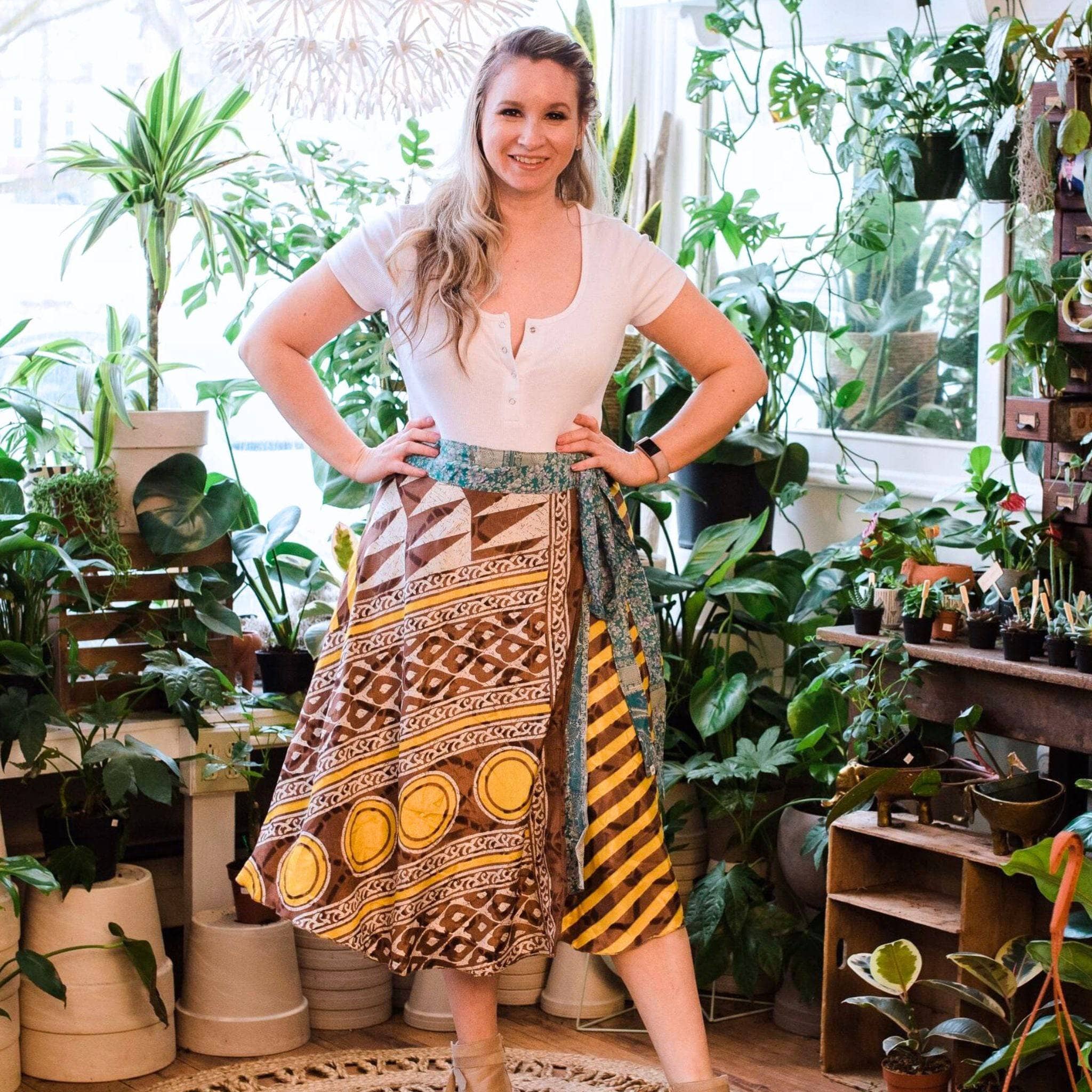 Darn Good Yarn - Wholesale Skirt - Women's - Sari Wrap Skirt52