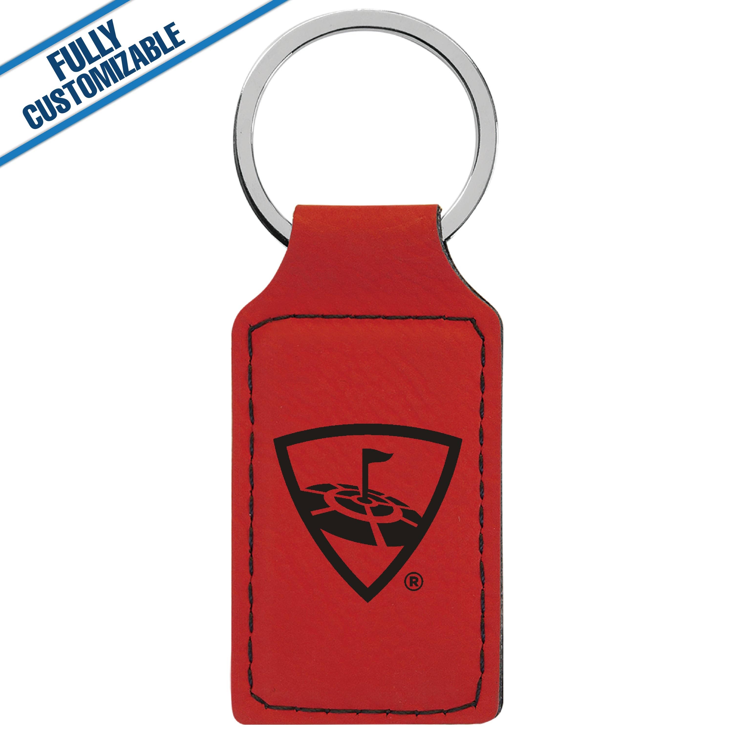 GiftWorksPlus - Vente Porte-clés – unisexe - Porte-clés rectangulaire en similicuir gravé - Entièrement personnalisable14