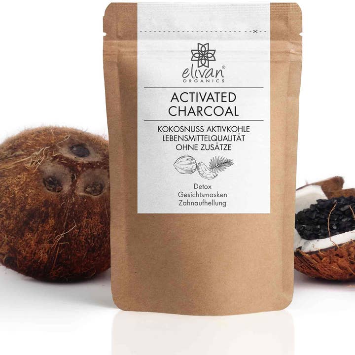 elivan organics - Wholesale Facial Exfoliant/Scrub - Activated charcoal powder from coconut shells 40g