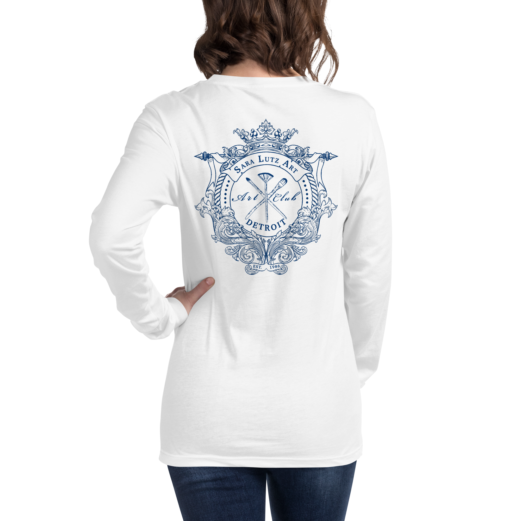 Sara Lutz Art - Wholesale Screen Printed T-Shirt - Unisex - Art Club Crest Long Sleeve Tee10