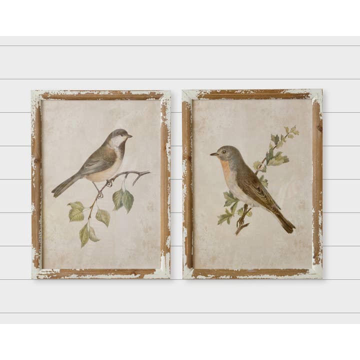 Audrey's Home & Gift - Wholesale Gallery Wall Set - Framed Prints - Birds On Branches (Pk/02 Ast)