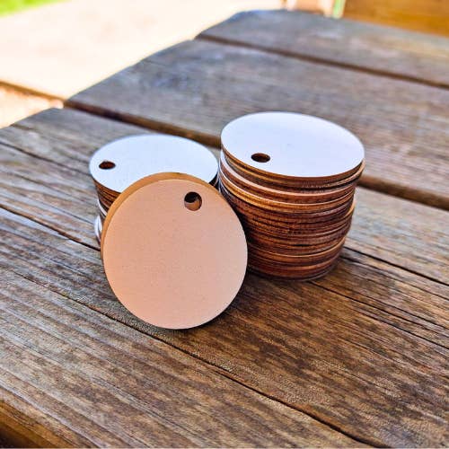 Customizable wooden discs with hole. Pack of 50 units. and other Purchase Wholesale holzperlen. Free Returns & Net 60 Terms on Faire trending on Faire.