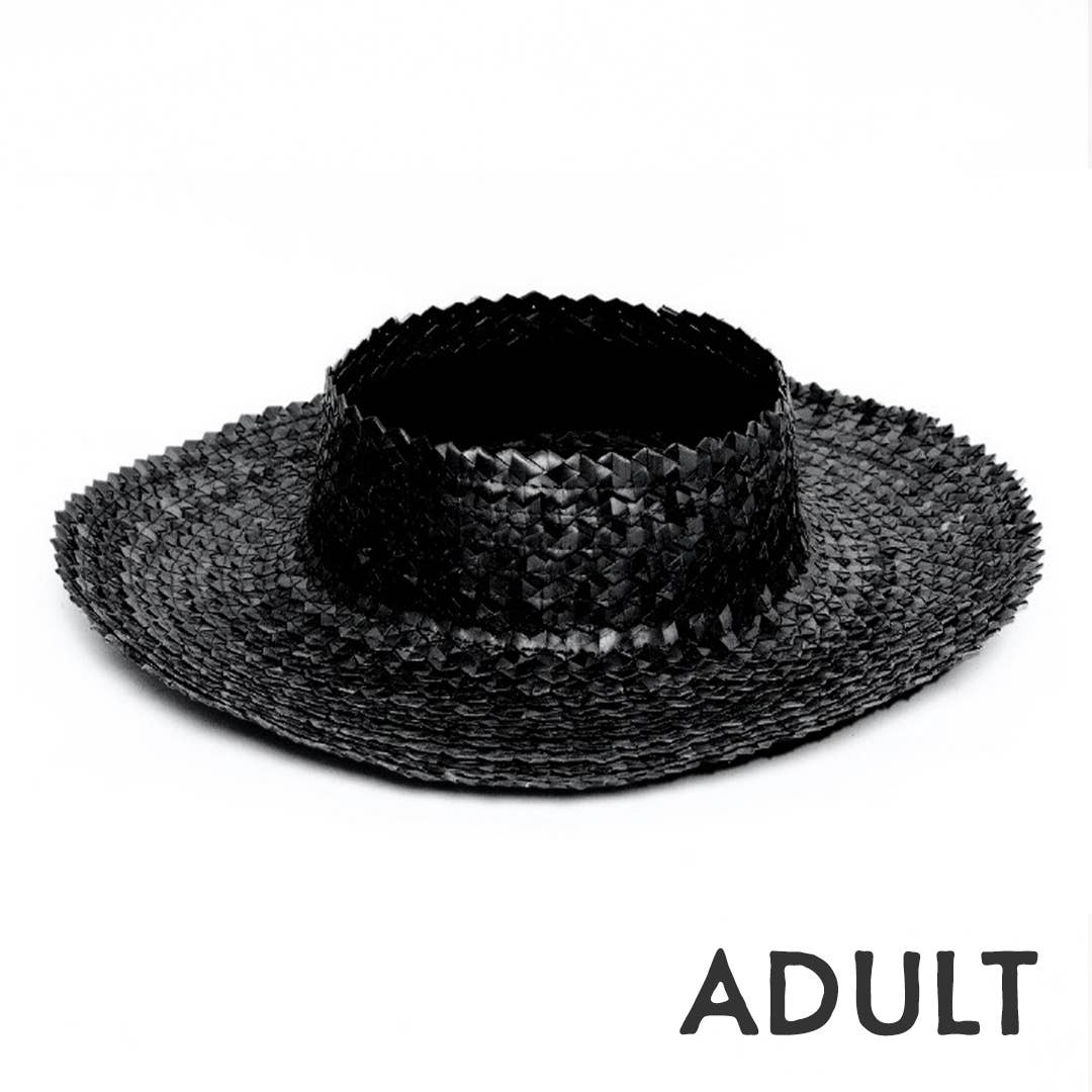 Bali Harvest - Wholesale Straw Hat - Unisex - Straw Crownless Hat Papale Sun Boater Hat - (Adult White)5