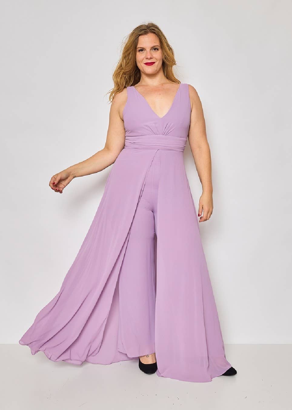 Eva & Lola - Epsilonn - Wholesale Dress - Women's - R1451QS - Plus Size V-Neck Jumpsuit17