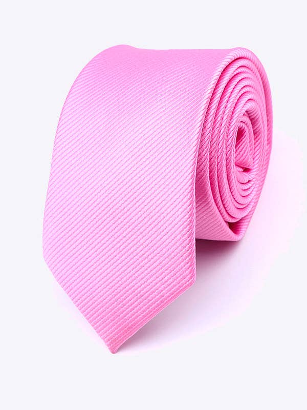 Lyserød Polyester Slips til Mænd «Lucien» for engroshandel hos Unipap's