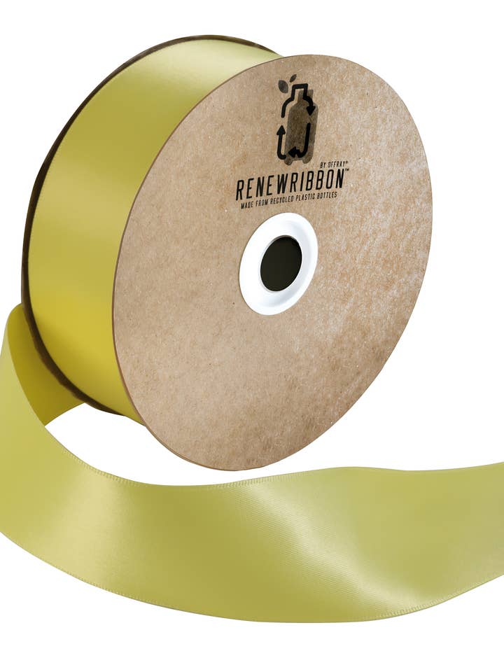 Renew Double-Face Satin Lemon 1-1/2" x 50 Yards for wholesale by Berwick Offray Ribbon