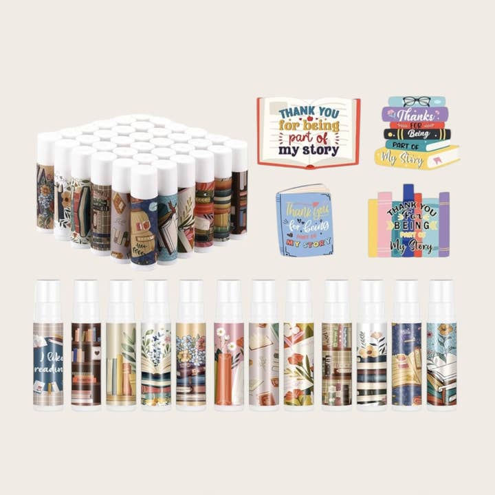 Book theme lip balms for wholesale by Ella Blue