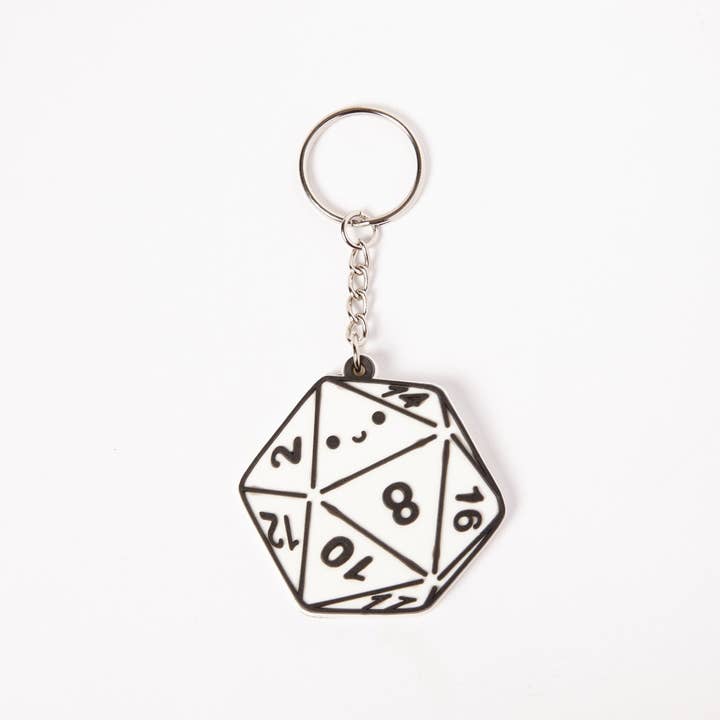 D20 With A Happy Face - Keyring for wholesale by Higglebees