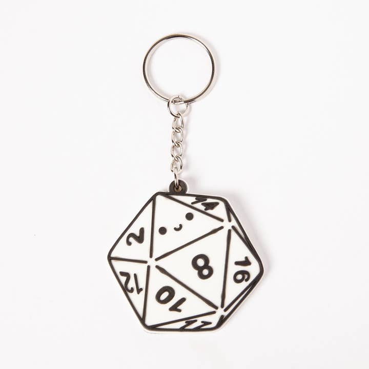 D20 With A Happy Face - Keyring for wholesale by Higglebees