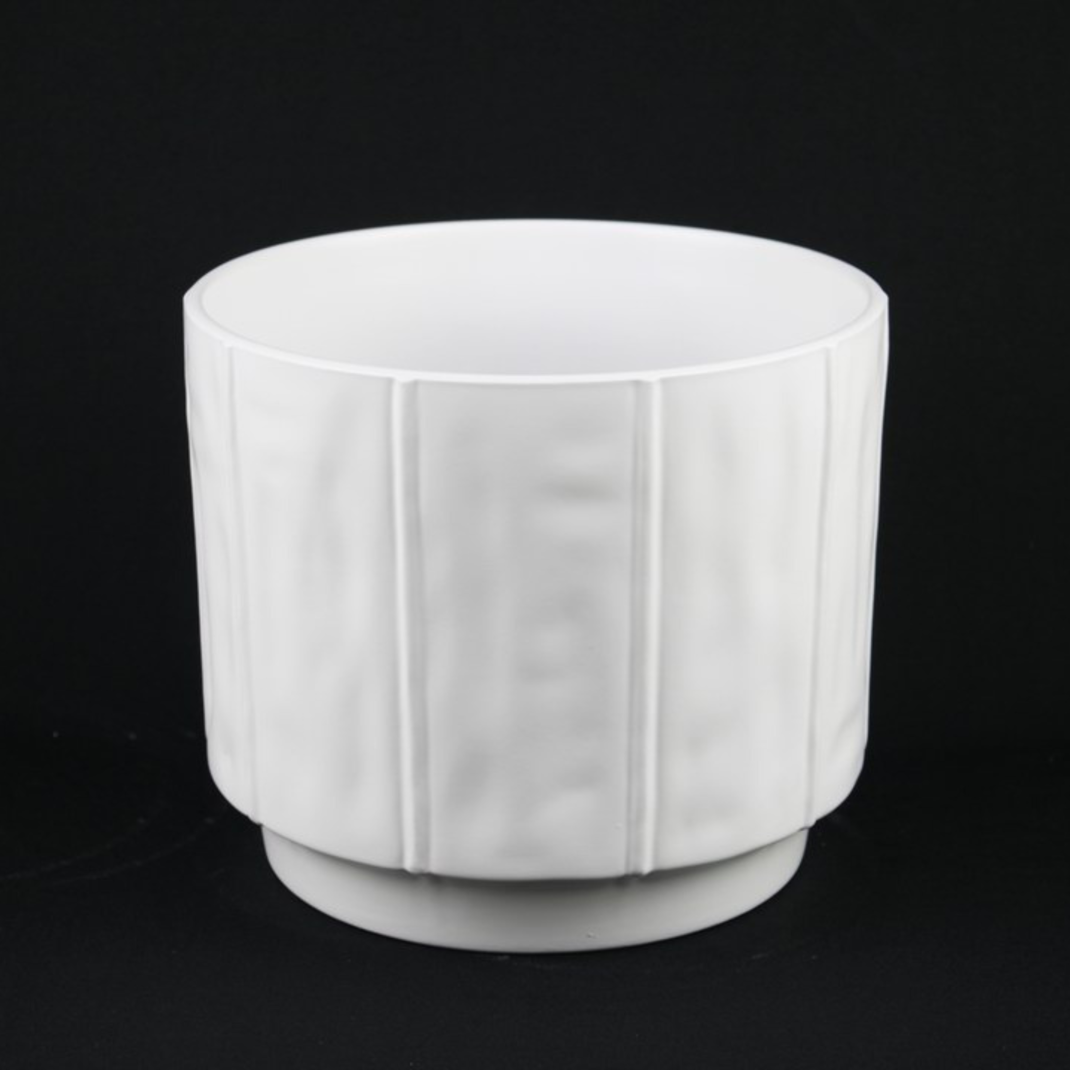 Florinia - Wholesale Plant Pot - 3-Piece White Stoneware Planter Pot Set with Soft Vertical Texture5