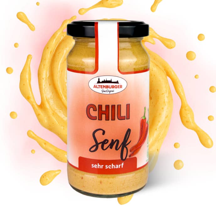Chili sennep - meget krydret for engroshandel hos Altenburger Senf & Feinkost GmbH & Co. KG