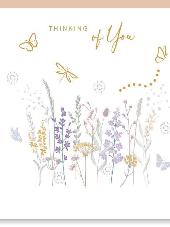 Thinking of You Wildflowers Sympathy - Print Wholesale Card for wholesale by SABIVO Design