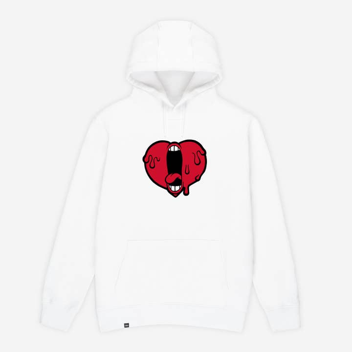 Screaming Heart White Hoodie for wholesale by Tava