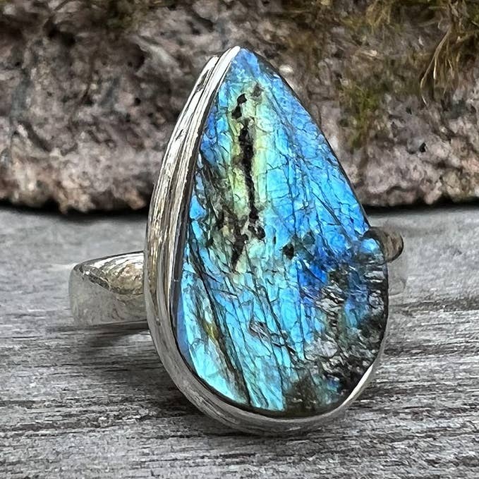 LABRADORITE RING STERLING SILVER for wholesale by Nugent Jewelry