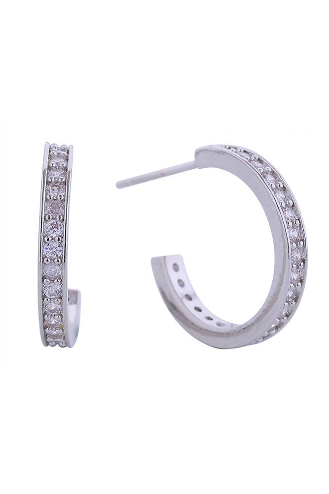 Hana – Engroshandel Hoops – 14K Daily CZ Pave Hoop Post ørering8