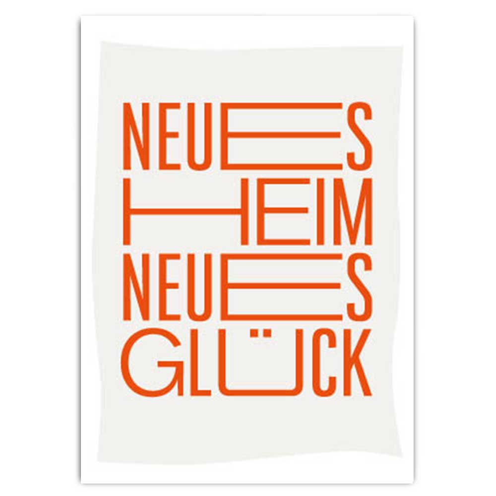 Fritzante – wholesale Vykort – Vykort med neontryck Nytt hem, ny lycka0