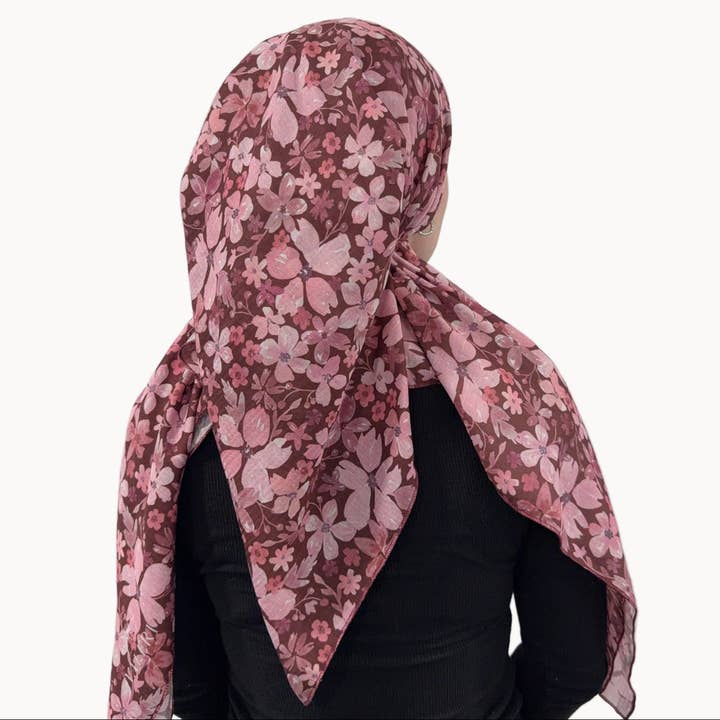 Rosewood Ditsy Öppen Förknuten Scarf för wholesale av VALERI