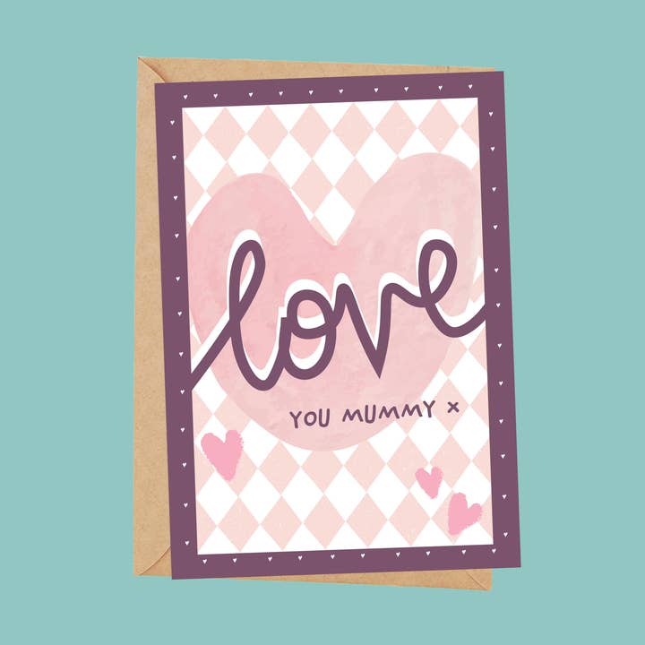 Happy Mother’s Day Greetings Card – 'Love You Mummy' Card for wholesale by Ta doodle dah Stationery