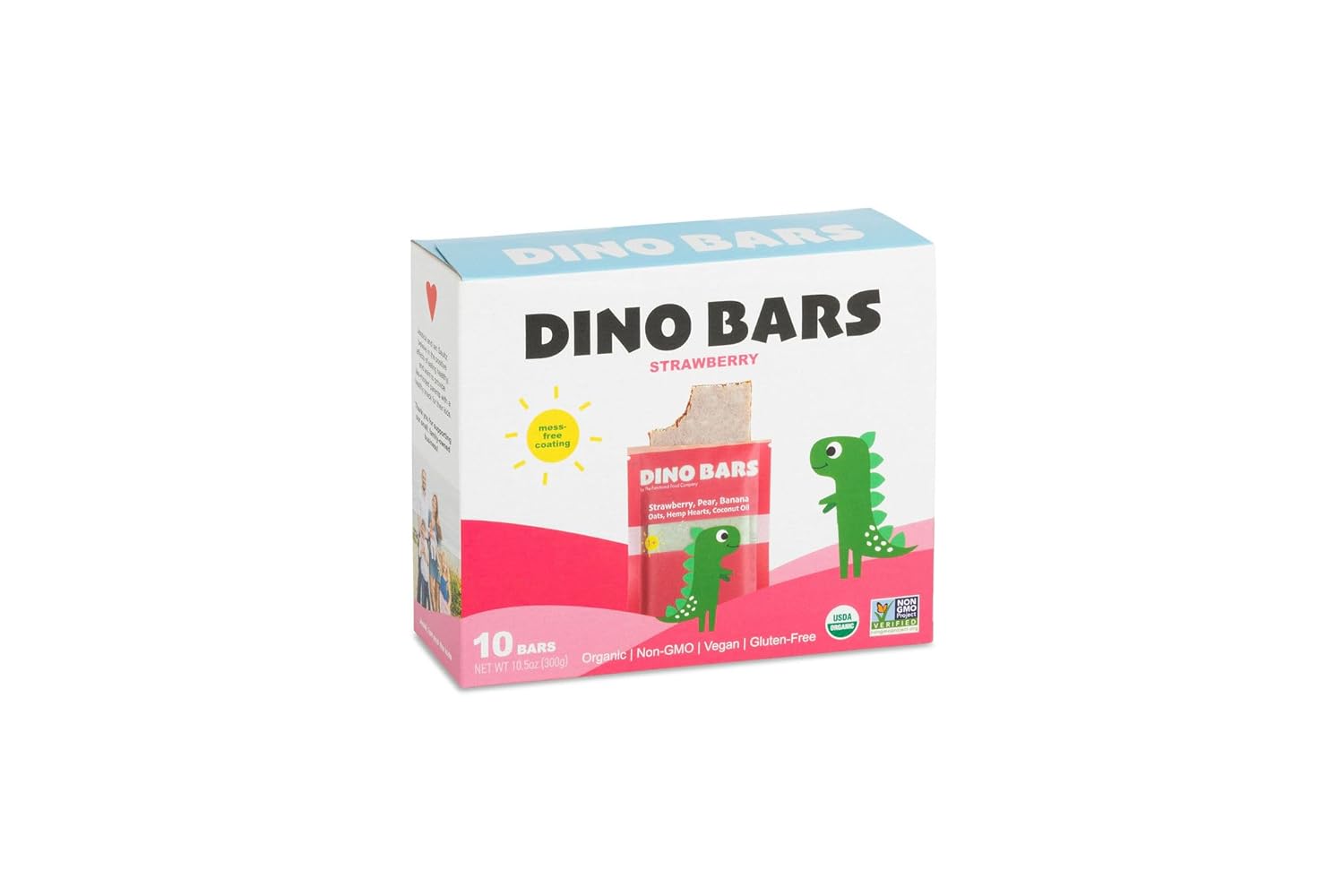 DINO BARS - Wholesale Snack Bar - DINO BARS Strawberry Bar | Retail Pack | 10 Unit