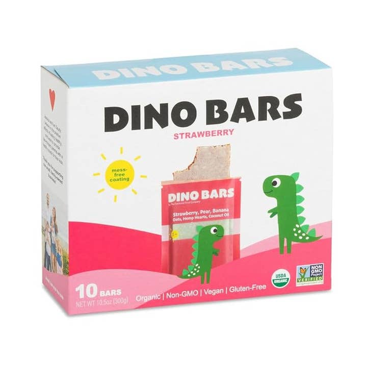 Barre aux fraises DINO BARS | Emballage de vente au détail | 10 unités pour la vente par DINO BARS