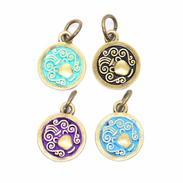 Gleeful Peacock - Wholesale Individual Charm/Pendant - Aquarius Zodiac Charm (with available Bracelet or Necklace)