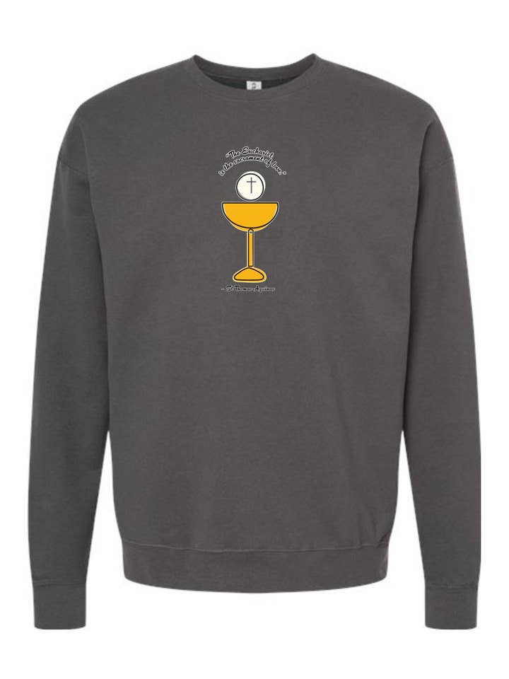 Sock Religious - Wholesale Graphic Sweatshirt - Unisex - The Sacrament of Love - St. Thomas Aquinas Crewneck Sweatshirt2