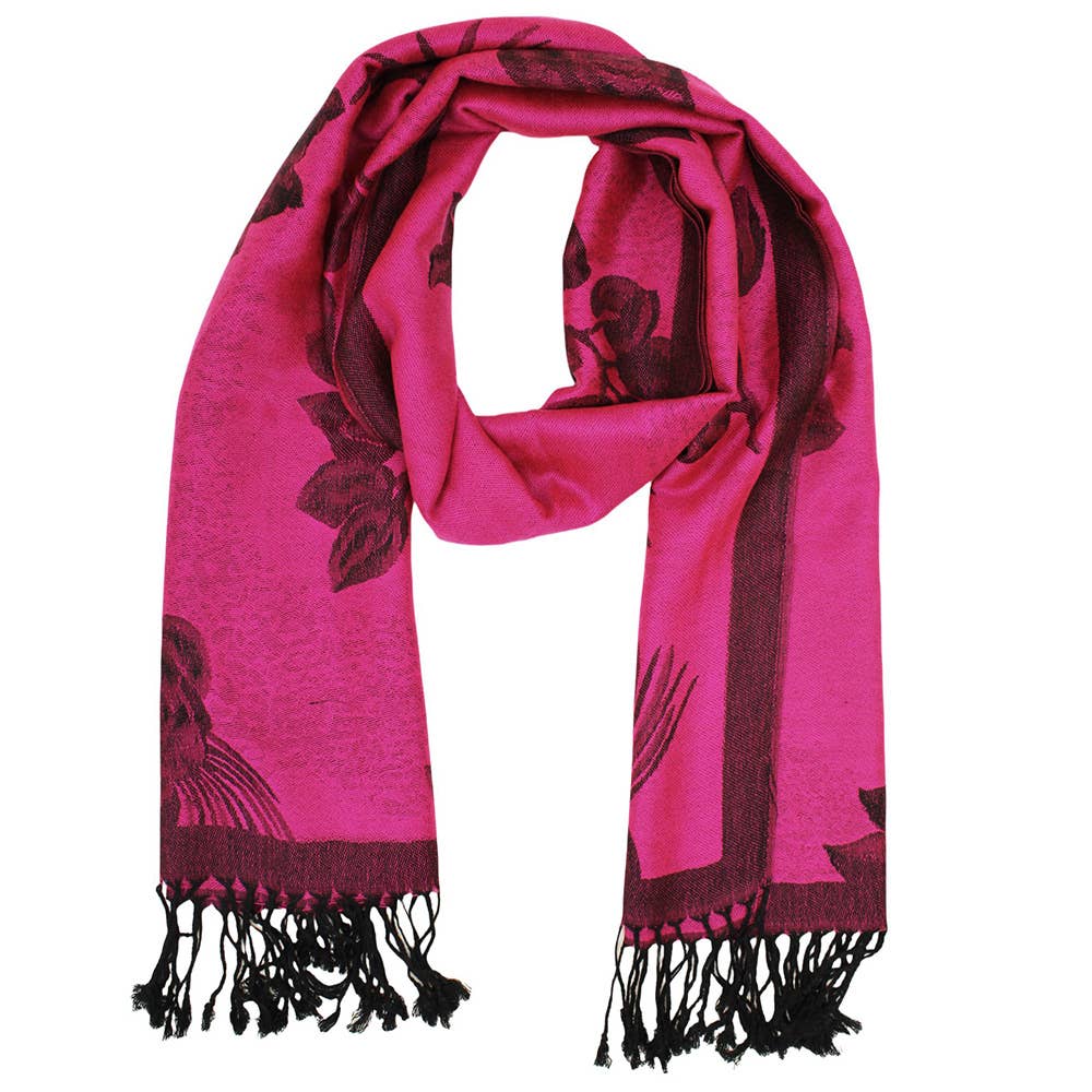 Sensibling Corp. – wholesale Scarf – Women's – Rose Floral Pashmina Reversible Scarf Shawl22
