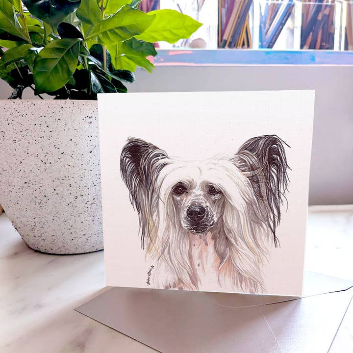 Chinese Crested Most Pupular Greetings Card for wholesale by Amber Marie Studio