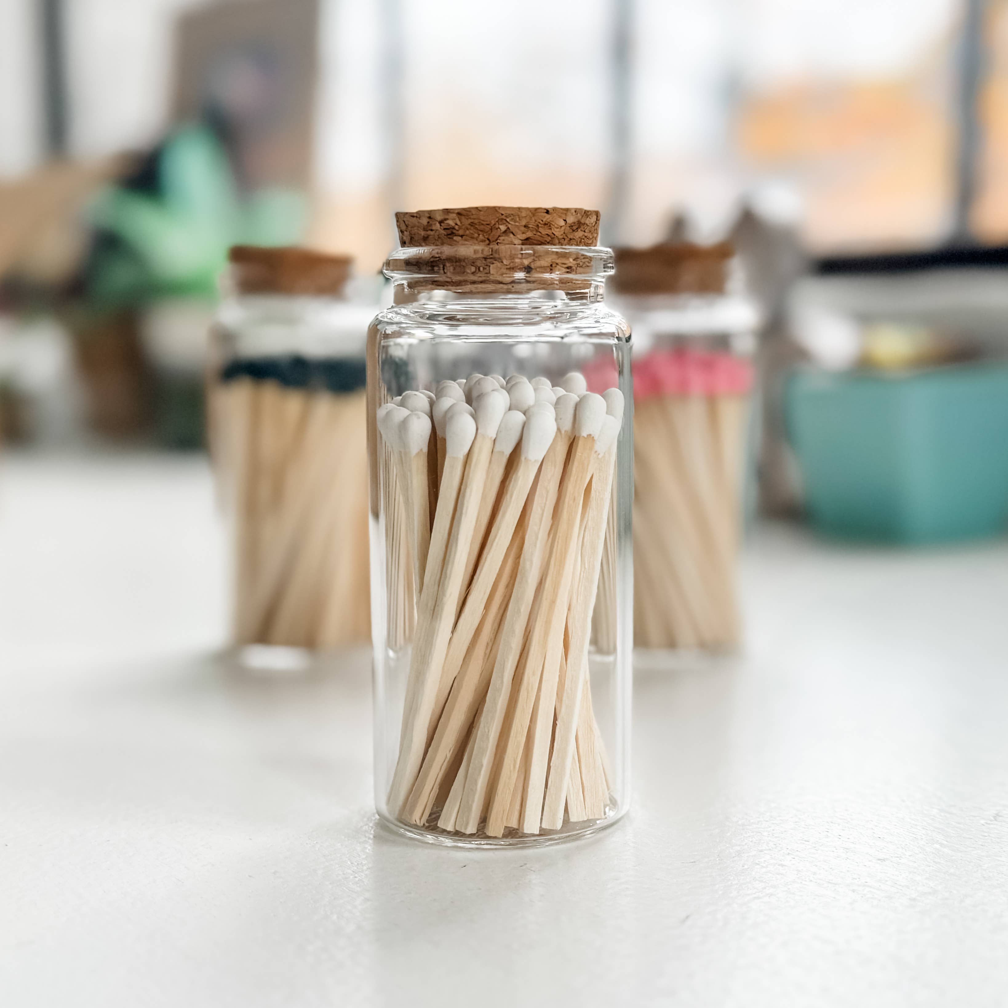 Moonlight Makers - Wholesale Matches - Fancy Safety Matches in 4" Glass Vial - 4 COLORS (MV50) 9