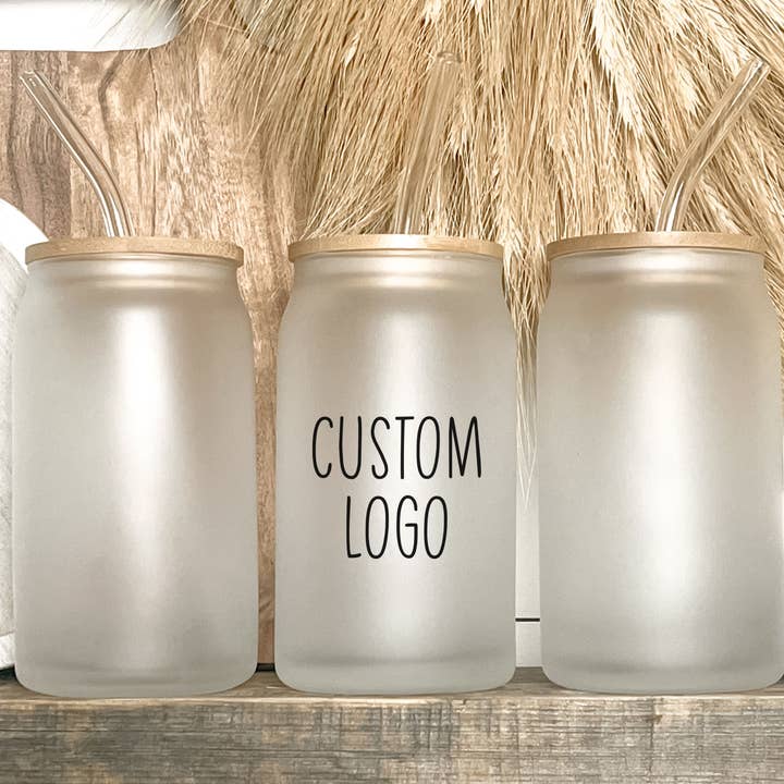 Kate Haven Glass Tumblers for Every Occasion - Wholesale Drinking Glass/Cup - Custom Logo 16oz Frosted Libbey Glass Tumbler1