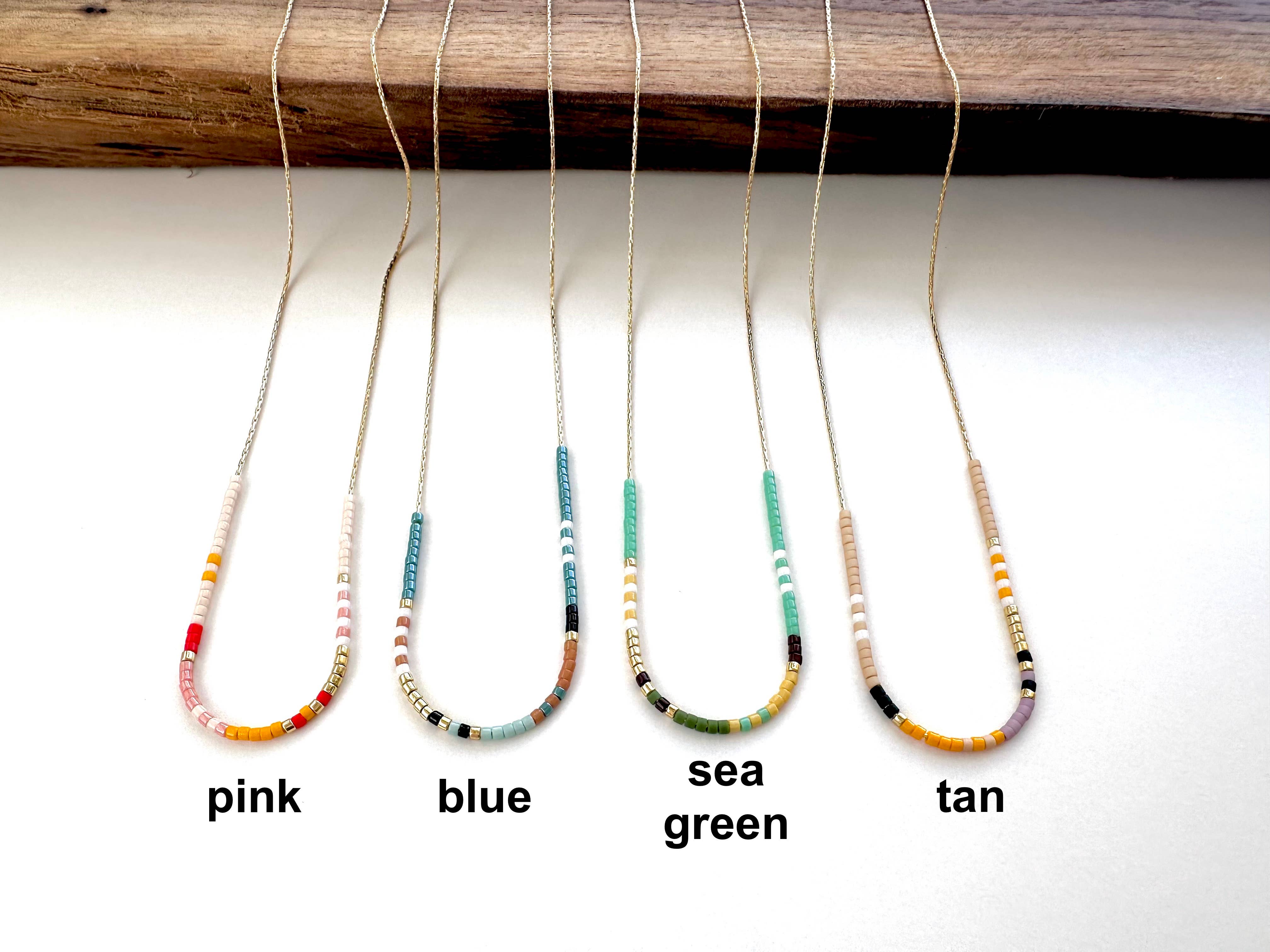 Ocean Breakup - Wholesale Beaded/Pearl Necklace - Thin Beaded Necklace - Color Mix Collection5