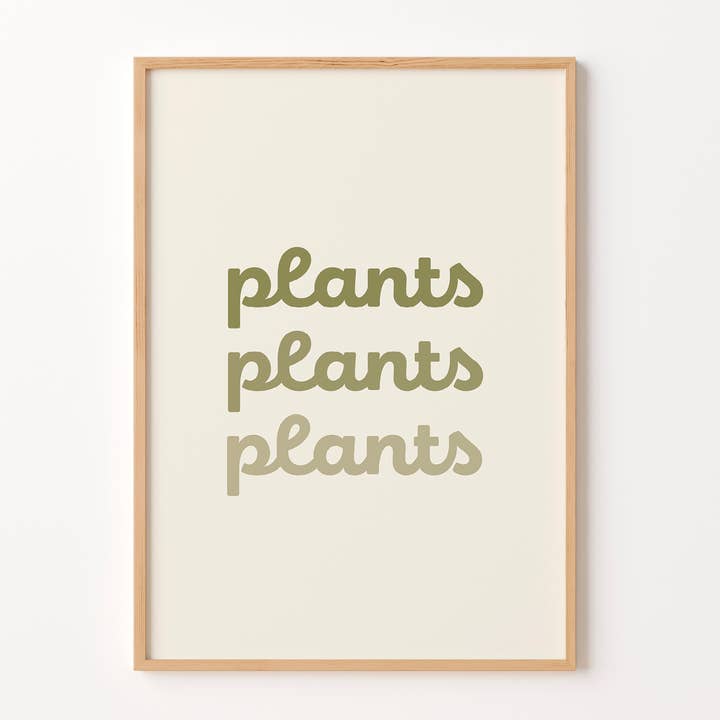 Impression typographique de plantes Plantes pour la vente par Peach and Home