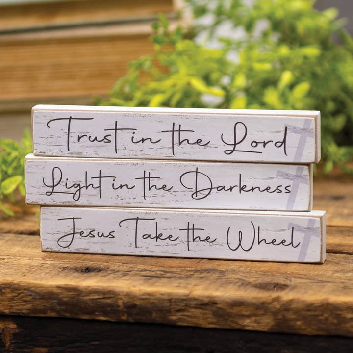 The Hearthside Collection - Wholesale Decorative Tabletop Object - Light in the Darkness Mini Stick - 3 Asstd.1