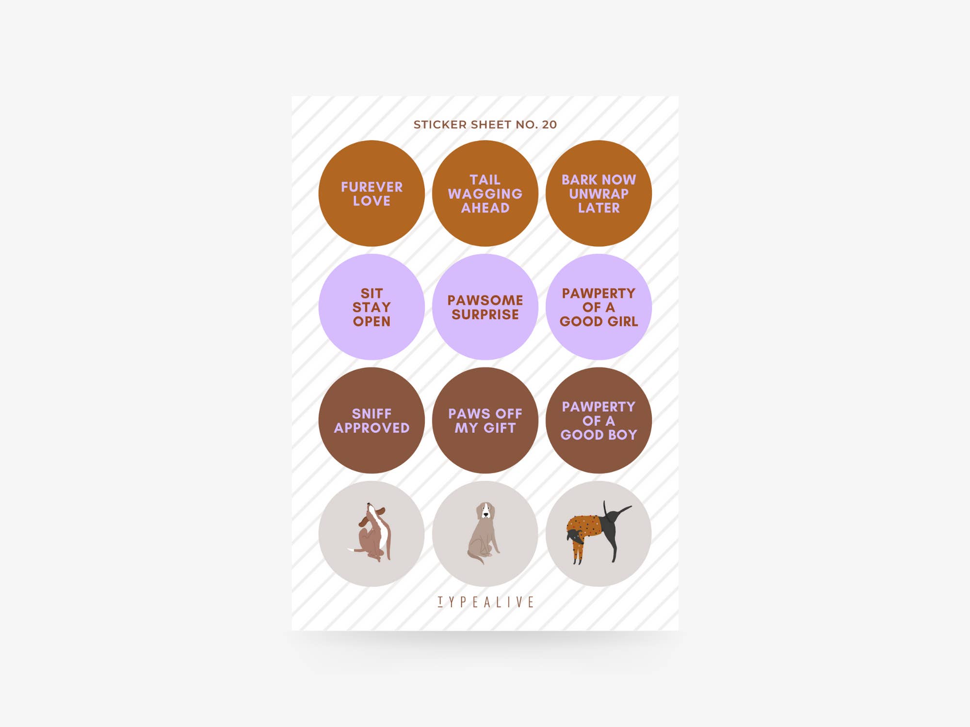 typealive - Wholesale Sticker - Sticker Sheet No. 20 "for Dog Fans"