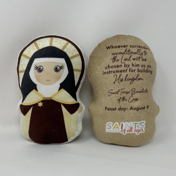 St. Teresa Benedicta of the cross Stuffed Saint Doll. Saint Gift. Easter Gift. Baptism. Catholic Baby Gift. Saint Edith stein Gift. St. Teresa Benedicta Doll. Catholic Christmas for wholesale by Meyer Market Designs