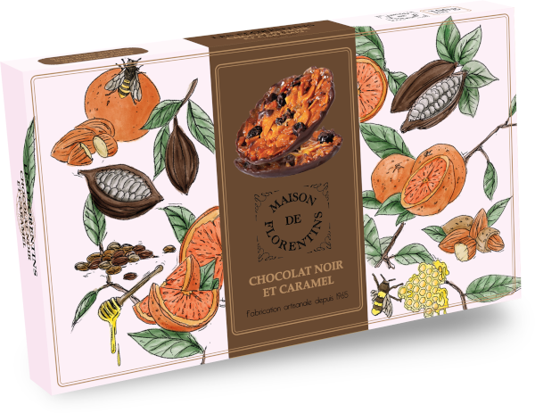 French Feast - Wholesale Chocolate Covered Sweets - Maison De Florentins Florentins Dark Chocolate W/ Caramel0