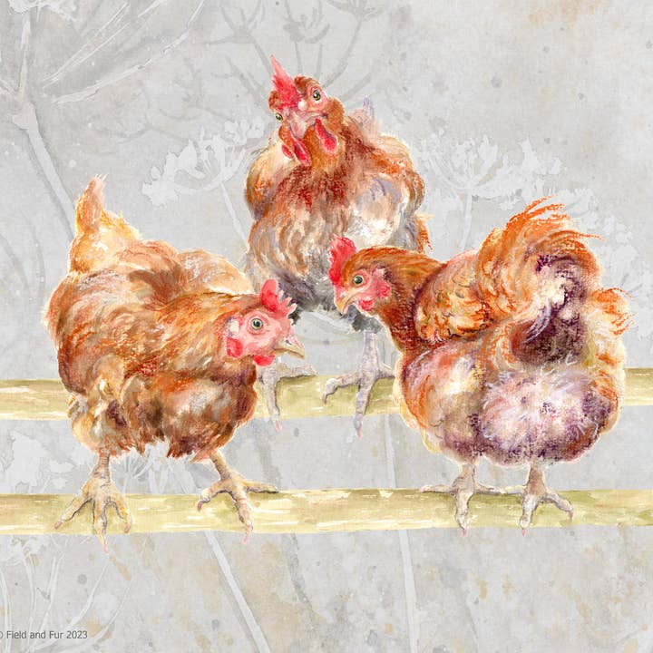 Glasskærebræt, Girl Talk, Kyllinger for engroshandel hos Field and Fur Gifts