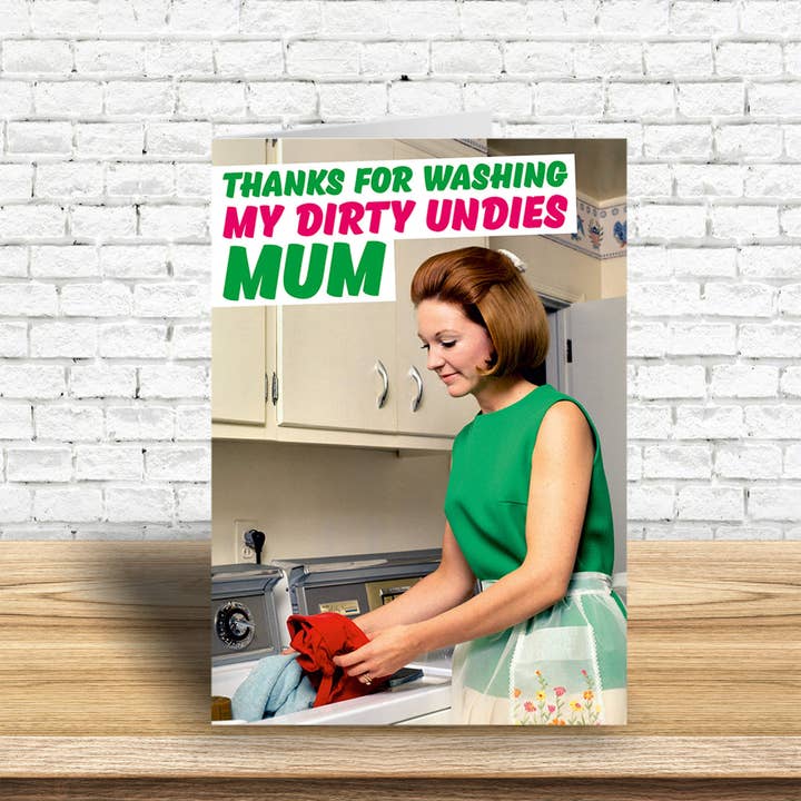 Dean Morris Cards - Wholesale Mother's Day Card - Thanks For Washing My Dirty Undies Mother's Day Greeting Car
