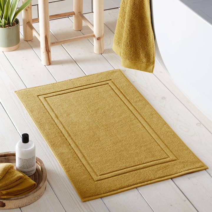 UW Home - Venta al por mayor Alfombrillas de baño - Alfombra de baño ecológica Abode de Drift Home en color ocre, 50 x 80 cm