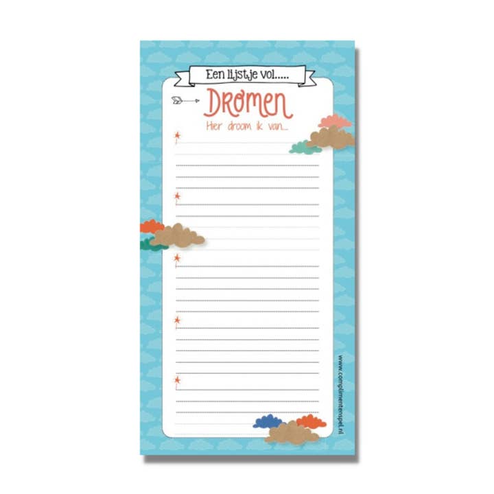 Een lijstje vol dromen for wholesale by complimentenspel