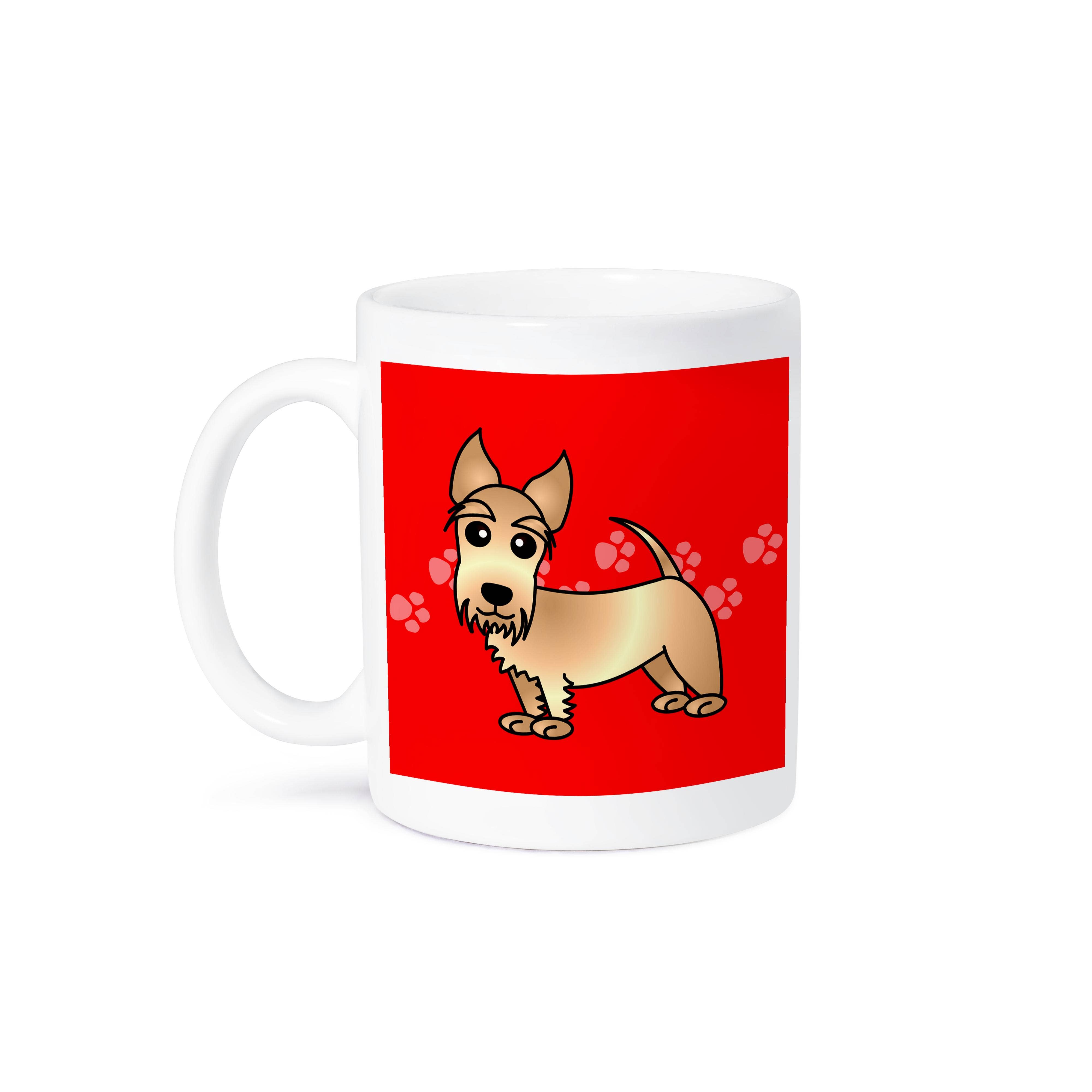 3dRose - Wholesale Coffee Mug - 3dRose, Cute Wheaten Scottie - Cartoon Dog - Red with Pawprints, Mug8