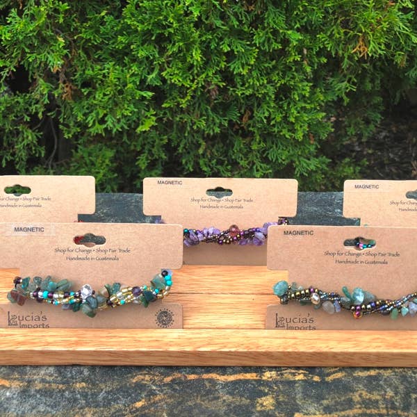 Lucia's Imports - Wholesale Jewelry Stand & Display - Magnetic Bracelet Collection Wooden Display Spinner6