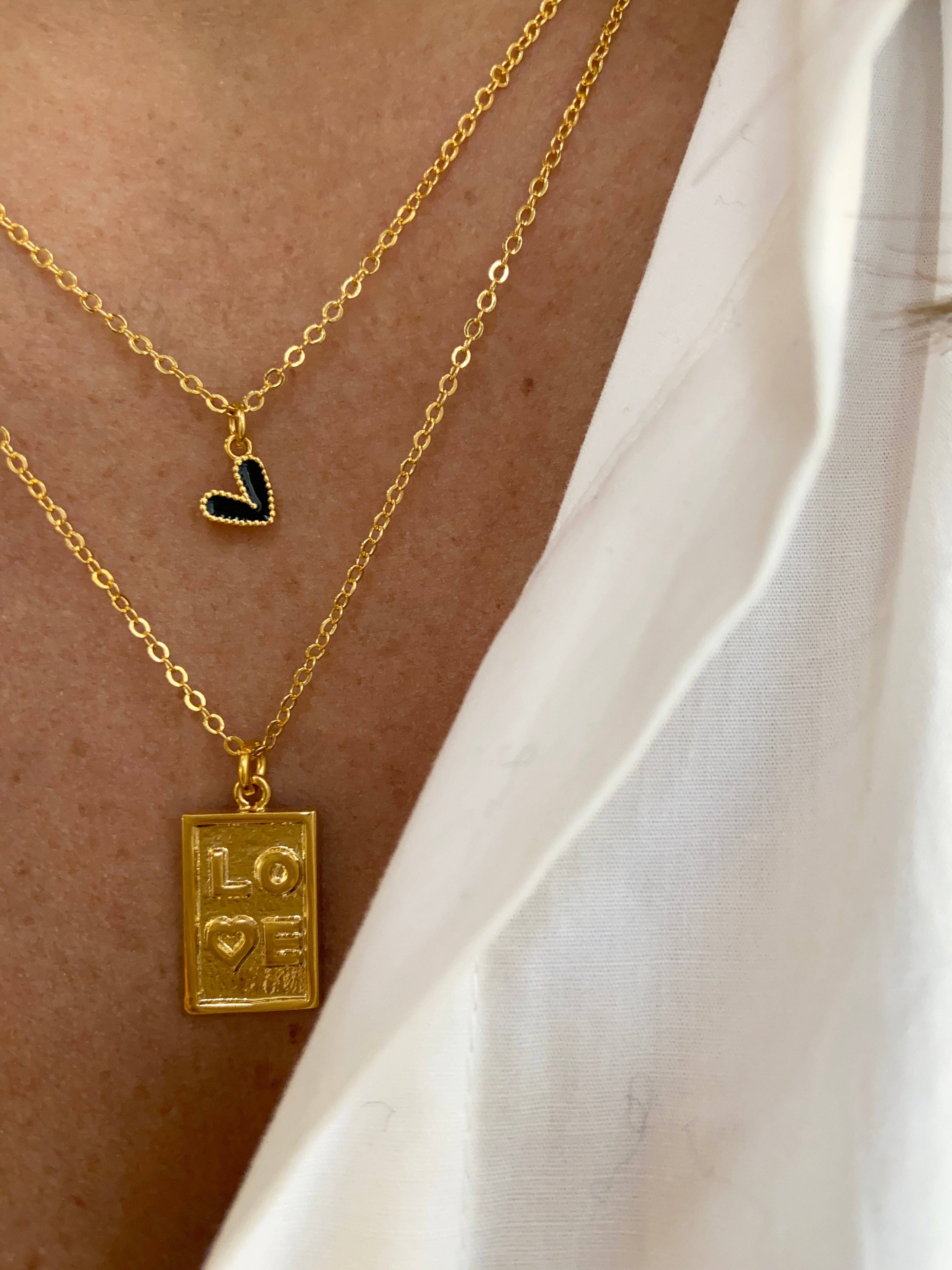 A.B. Paris - Vendita all'ingrosso Collana con ciondolo/pendaglio - Collana mini cuore in ottone placcato oro 24k2