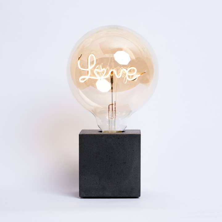 Junny - Vendita all'ingrosso Lampada da scrivania/d'accento - Lampada Cube - Cemento antracite2