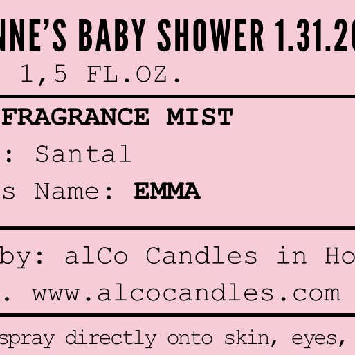 alCo Candles - Wholesale Room & Linen Spray - Personalized Baby Shower Party Favors - Room Sprays2