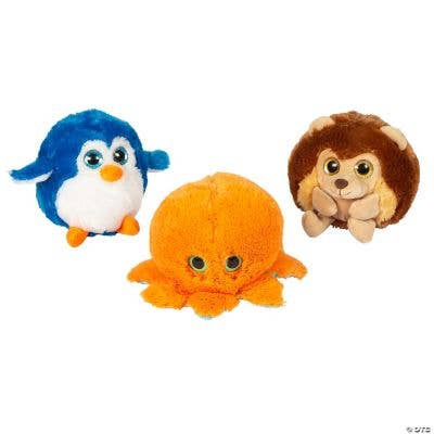 6 IN GLITTER EYE PLUSH ASST (HC) for wholesale by Fun Express