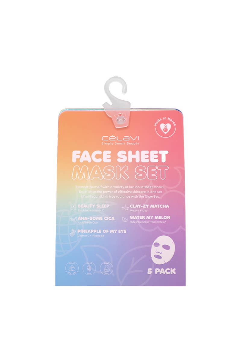 PINEAPPLE Beauty - Wholesale Skincare Face Mask - Celavi FM012 Face Sheet Mask Set - 121